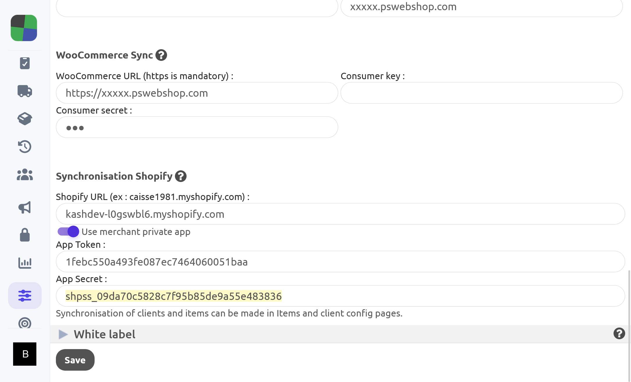 Connexion OAuth Kash.click